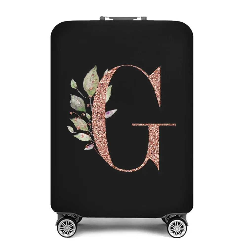 juste de protection élastique pour bagages, optique portable, housse anti-poussière simple, protection anti-rayures, impression or rose, accessoires de voyage