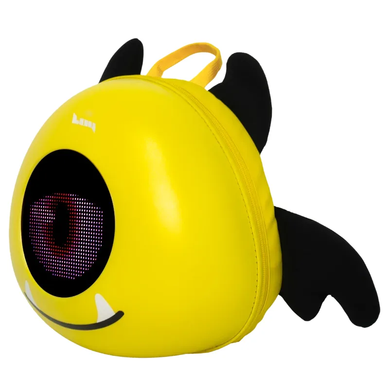 sac à dos de voyage avec écran led pour fille, coque rigide, yeux lumineux, sac à dos intelligent pour femme, sac à dos scolaire avec fonction mobile