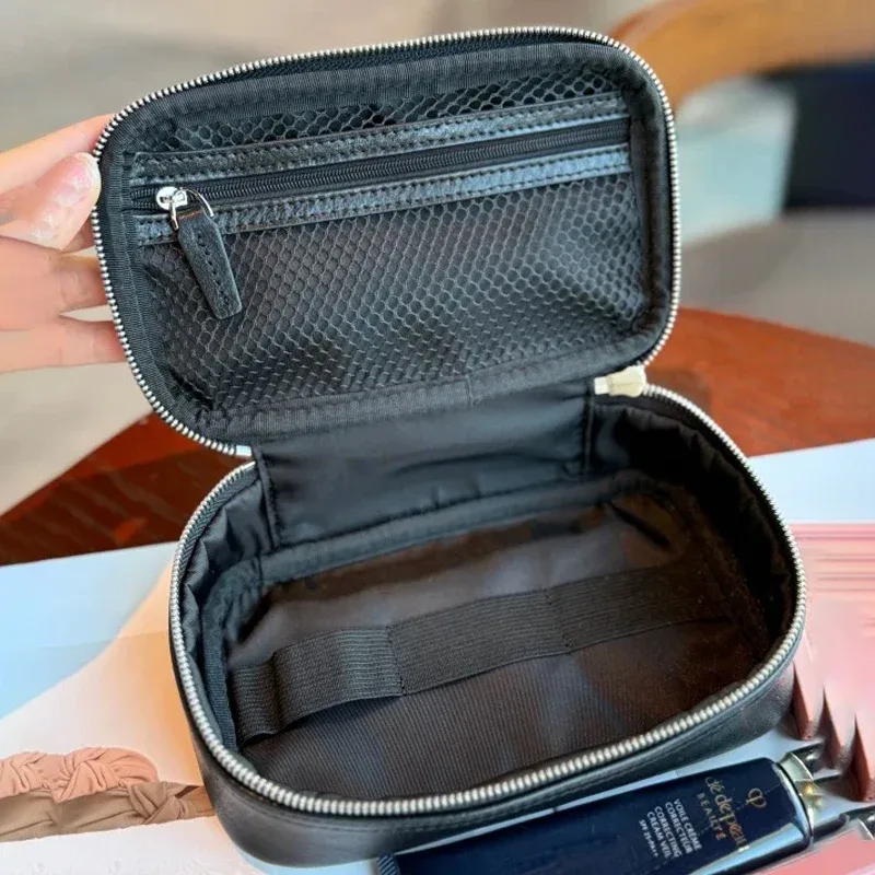 sac de lavage simple en cuir de vache tanné végétal, sac de transport portable en cuir véritable pour voyage, trousse de maquillage haut de gamme