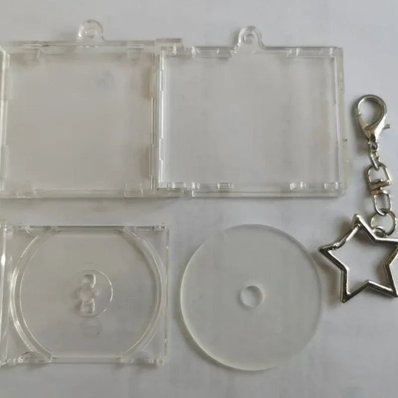 1 pièce mini fonction nfc cd disque étui sac porte-clés à breloques périphérique album commémoratif idole porte-clés bricolage sac à dos accessoires