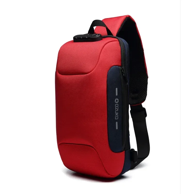 sac bandoulière antivol ozuko 2026 pour homme – sacoche de poitrine étanche pour courts trajets