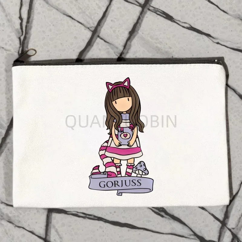 organisateur de maquillage santoro gorjuss, sac de maquillage en toile pour femmes, protection de l'environnement, grande capacité, mode shopping