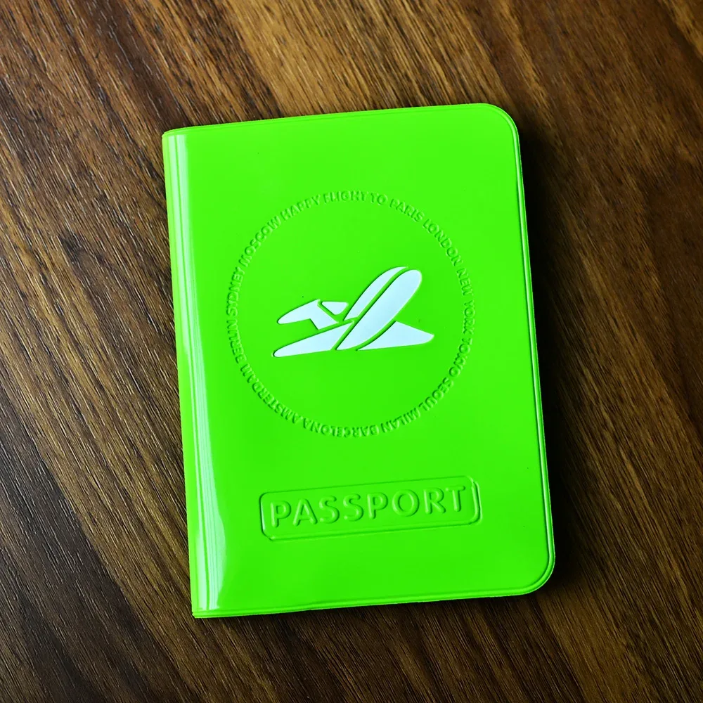porte-passeport en pvc pour femme, design 3d rose, étanche, accessoires de voyage, avion