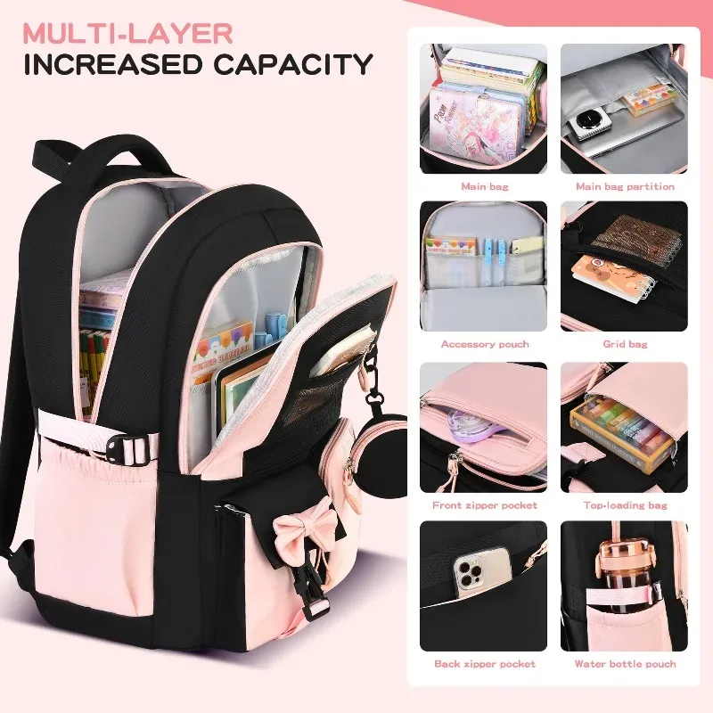 ensemble de sacs d'école pour enfants, sac à dos léger de grande capacité, sac à livres pour enfants, sac à dos étanche pour ordinateur portable, voyage, livraison directe
