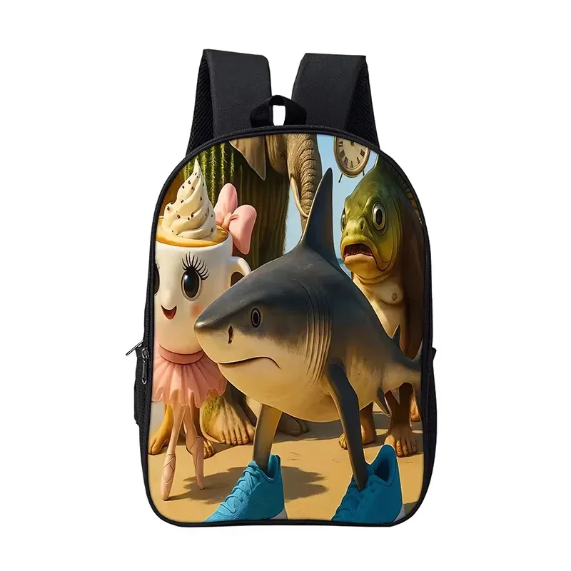 sac à dos scolaire pour garçons et filles, durable et souple, pour livres, motif dessin animé, anime, jeu, style italien brainrot, pour enfants