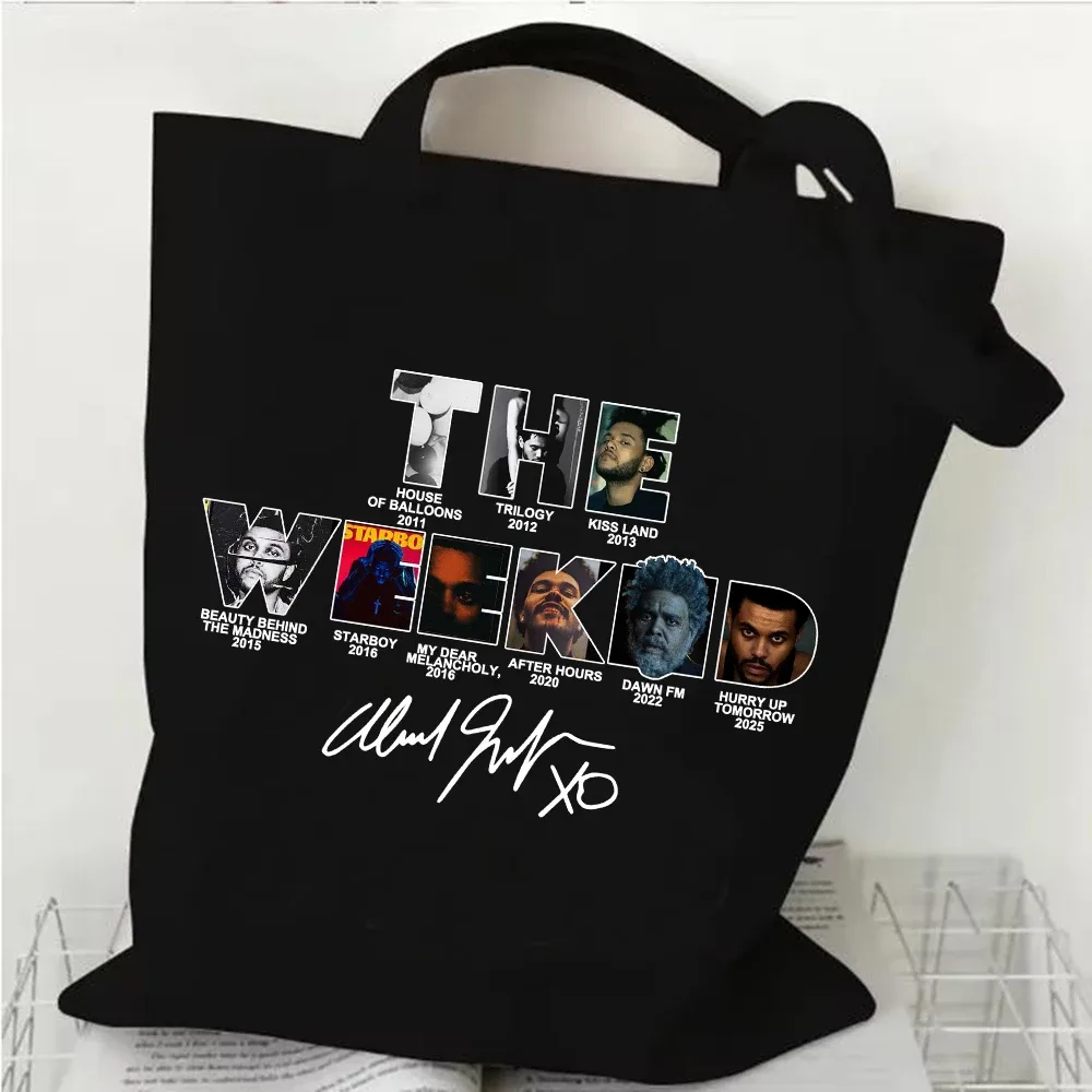 sac fourre-tout en toile the weeknd after hours til dawn tour 2026 – sac de shopping décontracté pour fans – cadeau tendance – sacs à bandoulière