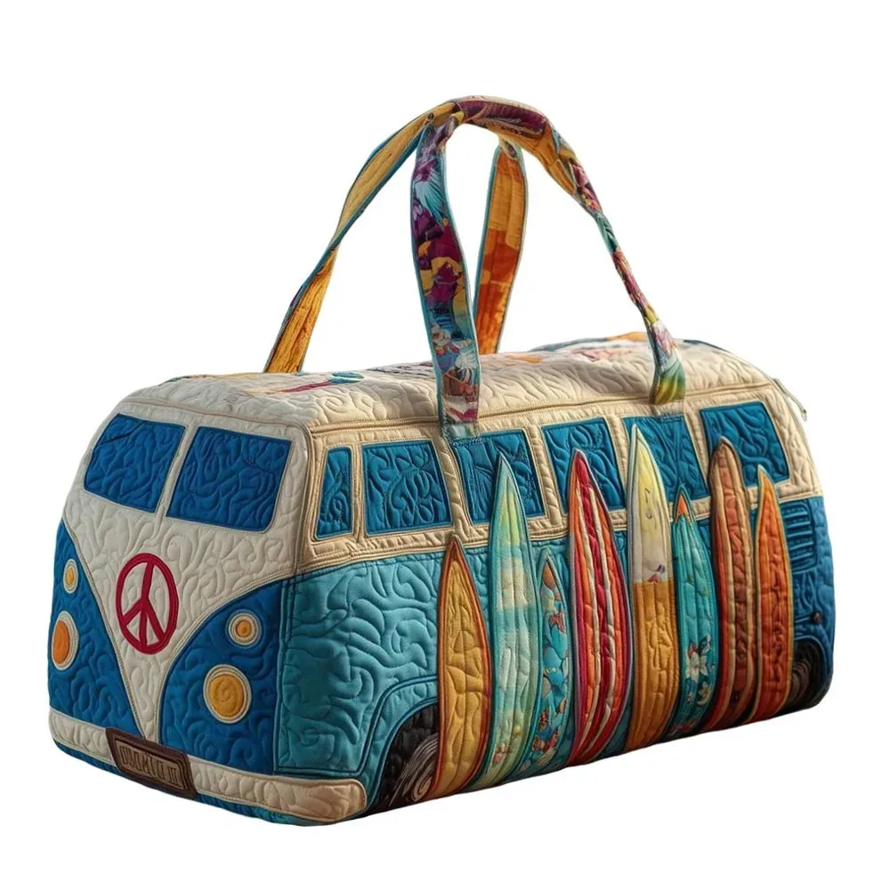 sac de voyage matelassé en coton, style hippie, design 3d, sac de sport, imprimé champignons, motif grenouille, sac de week-end, pour une nuitée