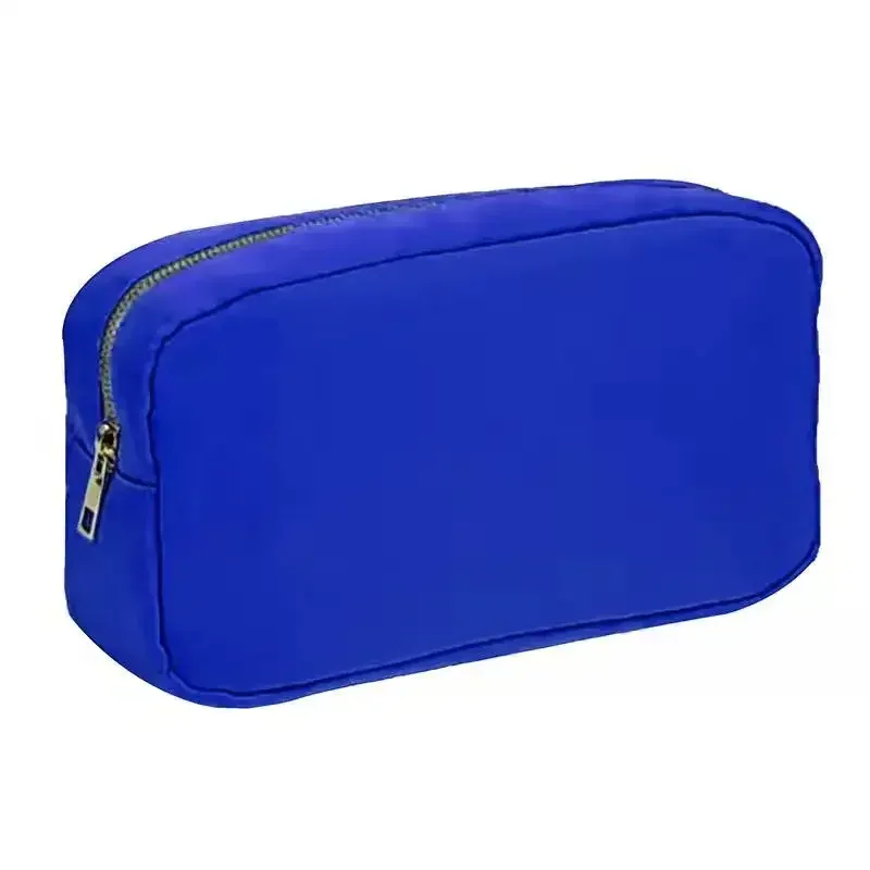 trousse de toilette en nylon personnalisée pour femme et fille, poudres cosmétique de voyage, fermeture éclair, document solide, trousse de maquillage personnalisée, diy