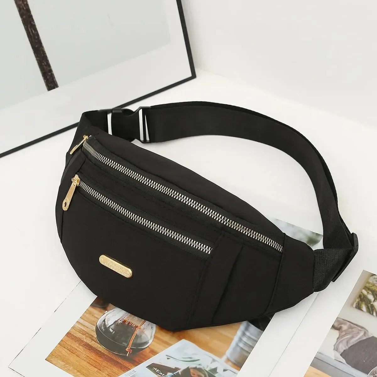 sac de taille de sport pour femmes, sac banane multicouche, essentiels pour téléphone pendant les activités de plein air, sac à bandoulière, sac de poitrine de sport