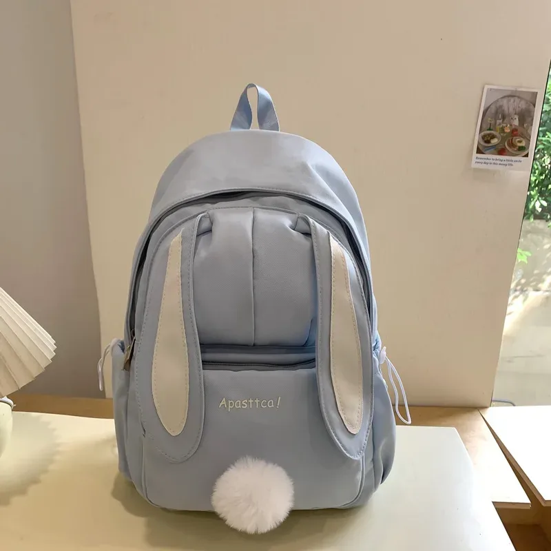 sac à dos pour filles, version coréenne, harajuku, pour lycéennes, style japonais, mignon, avec oreilles de lapin, sac à dos polyvalent pour le campus