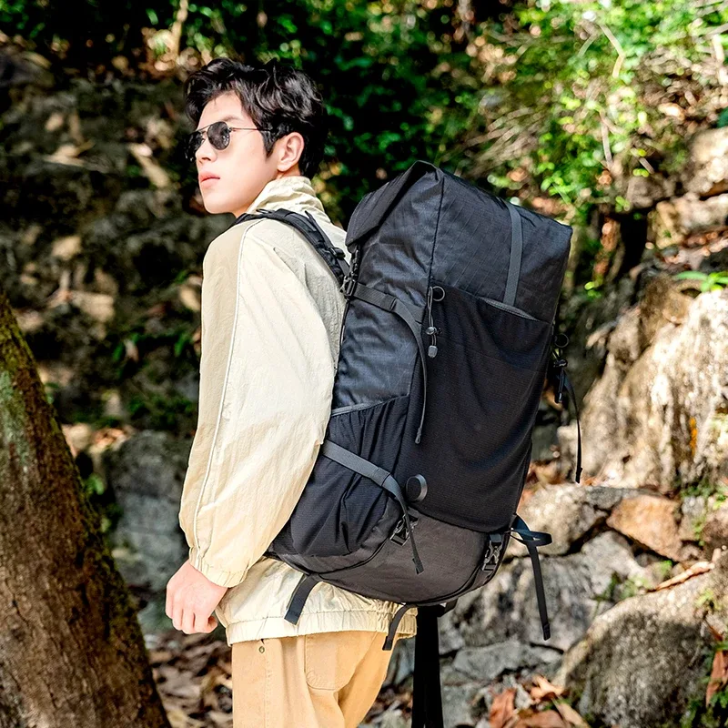 sac à dos de randonnée royal mountain 40l en tissu x-pac avec support de cadre pour la randonnée, l'alpinisme et les voyages de courte durée en extérieur