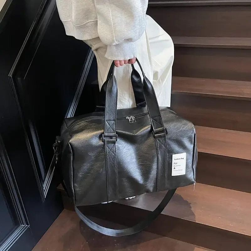 sac de sport sacs de sport en cuir sacs secs et humides pour hommes femmes formation pour chaussures fitness yoga voyage bagages sac de sport à bandoulière