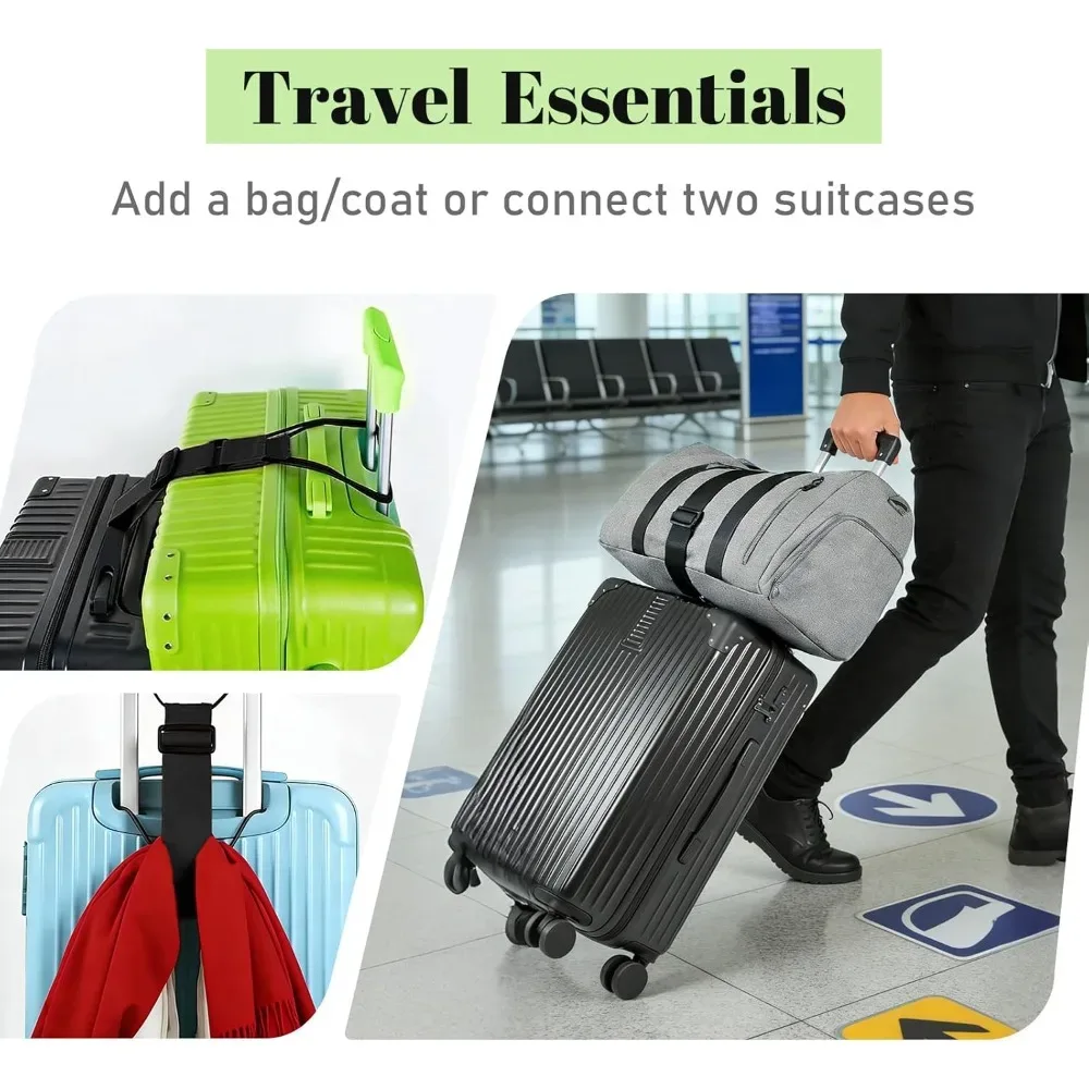 sangles de connexion réglables multi-usages pour valises, lot de 2 accessoires de bagages flexibles, sangle de fixation élastique