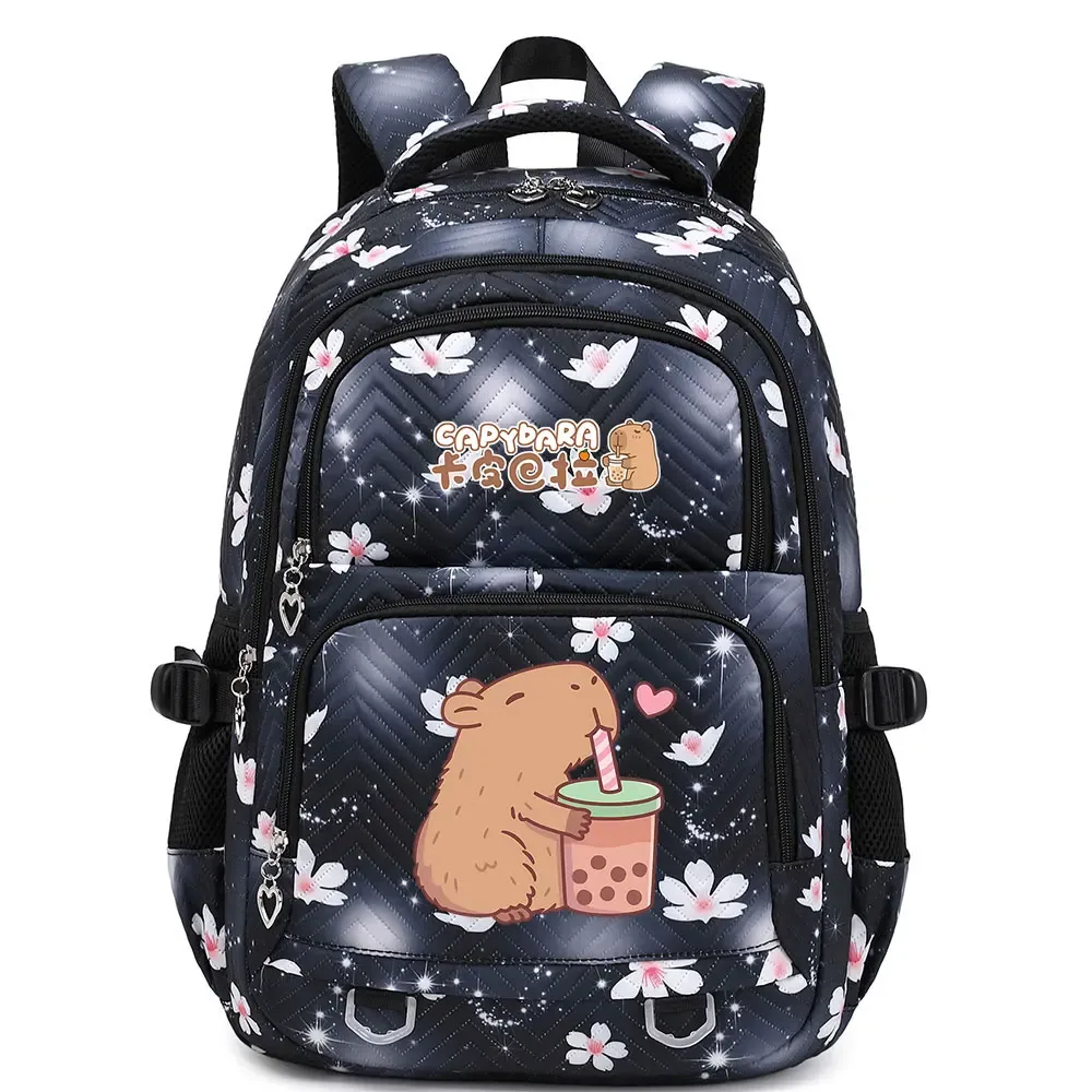mignon capybara étudiant sac à dos étanche filles enfants retour à l'école livre sacs adolescents cartables femmes voyage sac à dos mochila