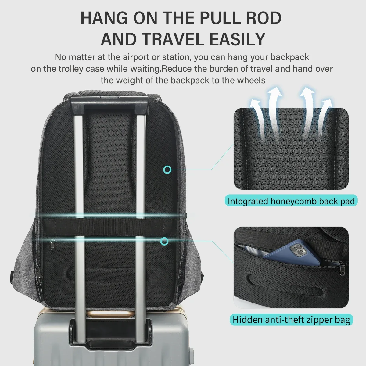 tigernu hommes anti-vol sac à dos 15.6 pouces sac à dos pour ordinateur portable sacs avec port usb sacs de voyage mâle mochila cartables décontractés sac à dos