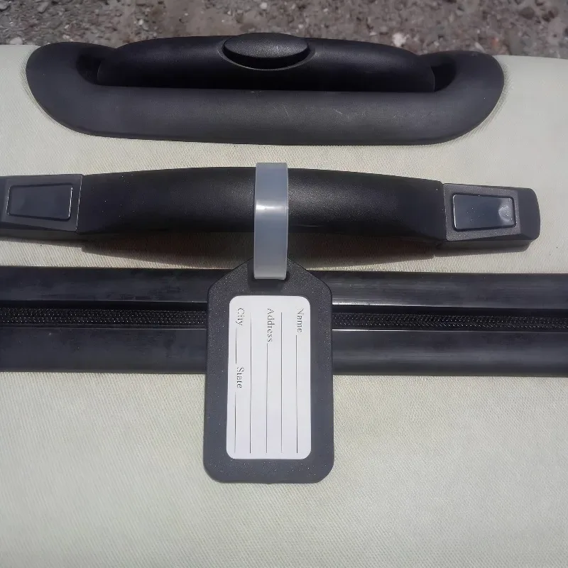étiquettes de bagages de voyage portables avec carte d'identité, étiquettes d'embarquement en pvc diy, étiquettes nominatives pour valises, accessoires de voyage unisexes