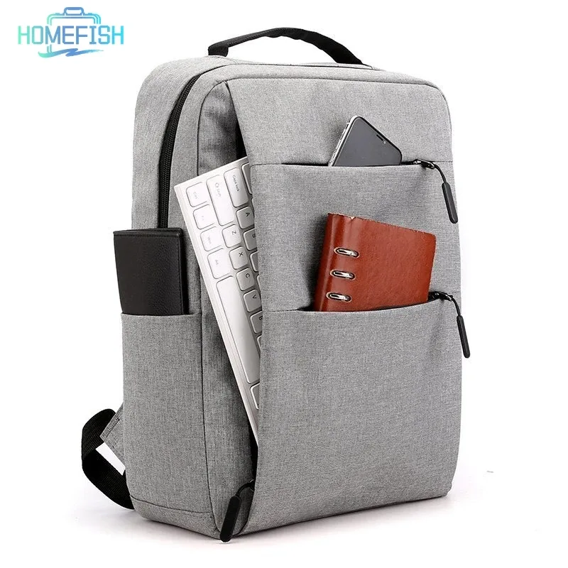 sac à dos pour ordinateur portable unisexe homefish, fermeture éclair multicouche et grande capacité, sac de voyage d'affaires 13-15 pouces