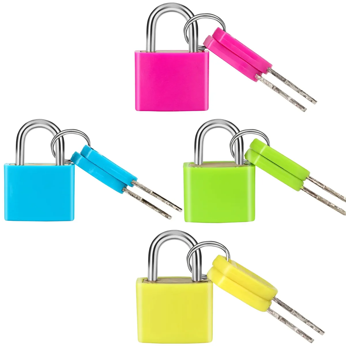 cadenas serrure tsa métallique rose bleu vert kaki voyage valise sac bandoulière protection effets personnels mini cadenas paire clés supplémentaires