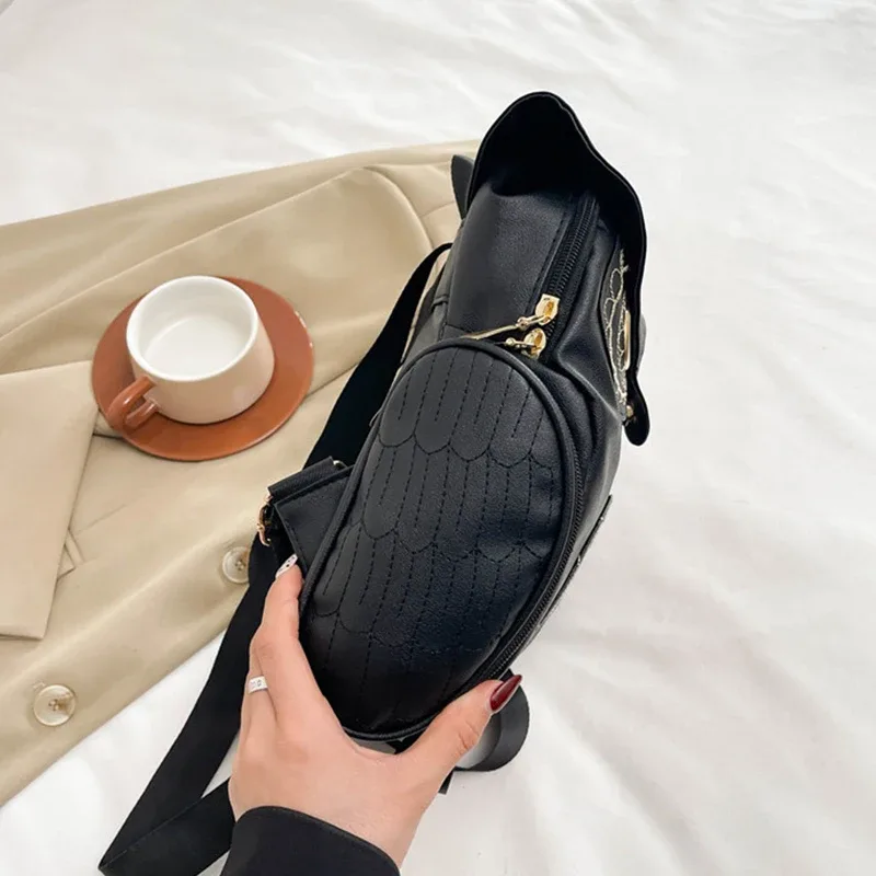 sac à dos hibou tendance pour femme, sac de voyage décontracté, sac à bandoulière, mochila bolsa