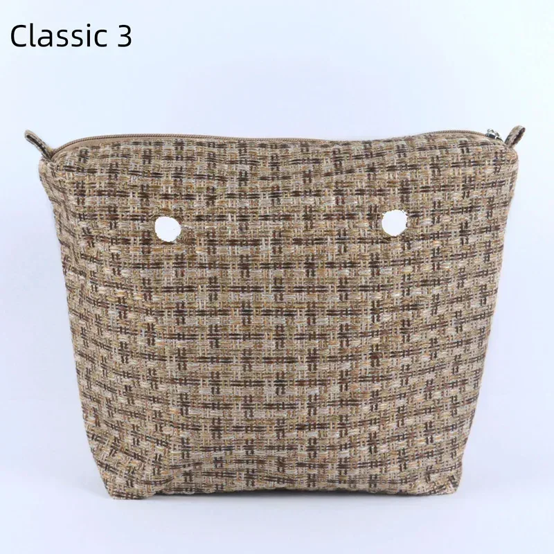 organisateur classique en toile de lin tanqu, doublure intérieure en tissu pour obag mini o bag, accessoire pour sac à main femme