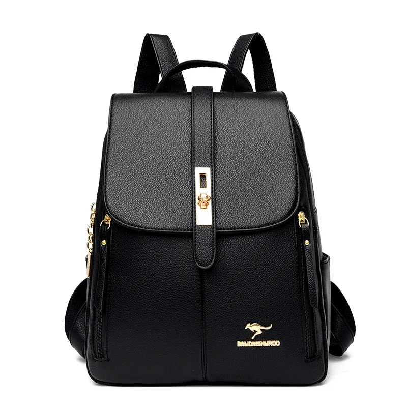sac à dos vintage grande capacité pour femme, en cuir de haute qualité, sac de voyage, sac d'école, sac à dos, sac à livres
