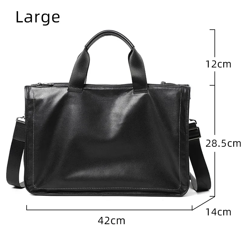 grande mallette pour hommes en cuir véritable, sac à bandoulière pour ordinateur portable de 15 pouces, grand sac à main en cuir souple, sac de voyage multicouche pour hommes