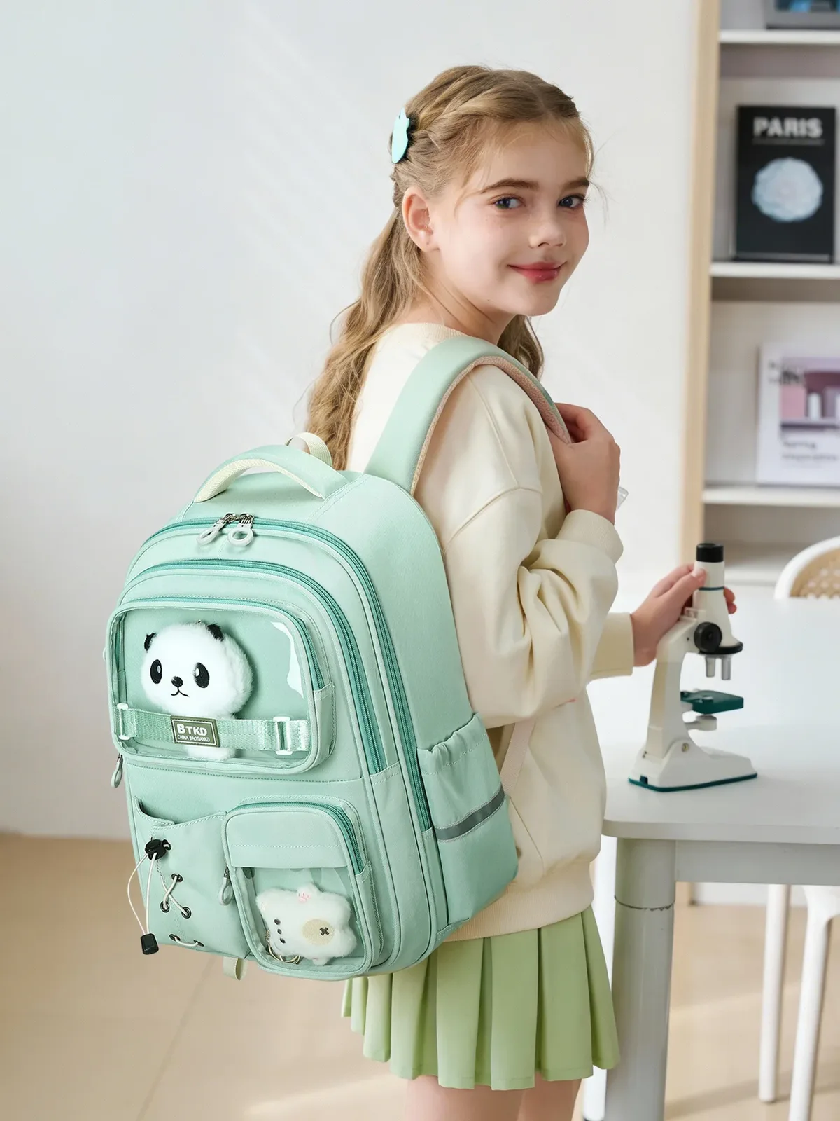 Sac à dos mignon à motif panda pour collégiens, lycéens et élèves du primaire