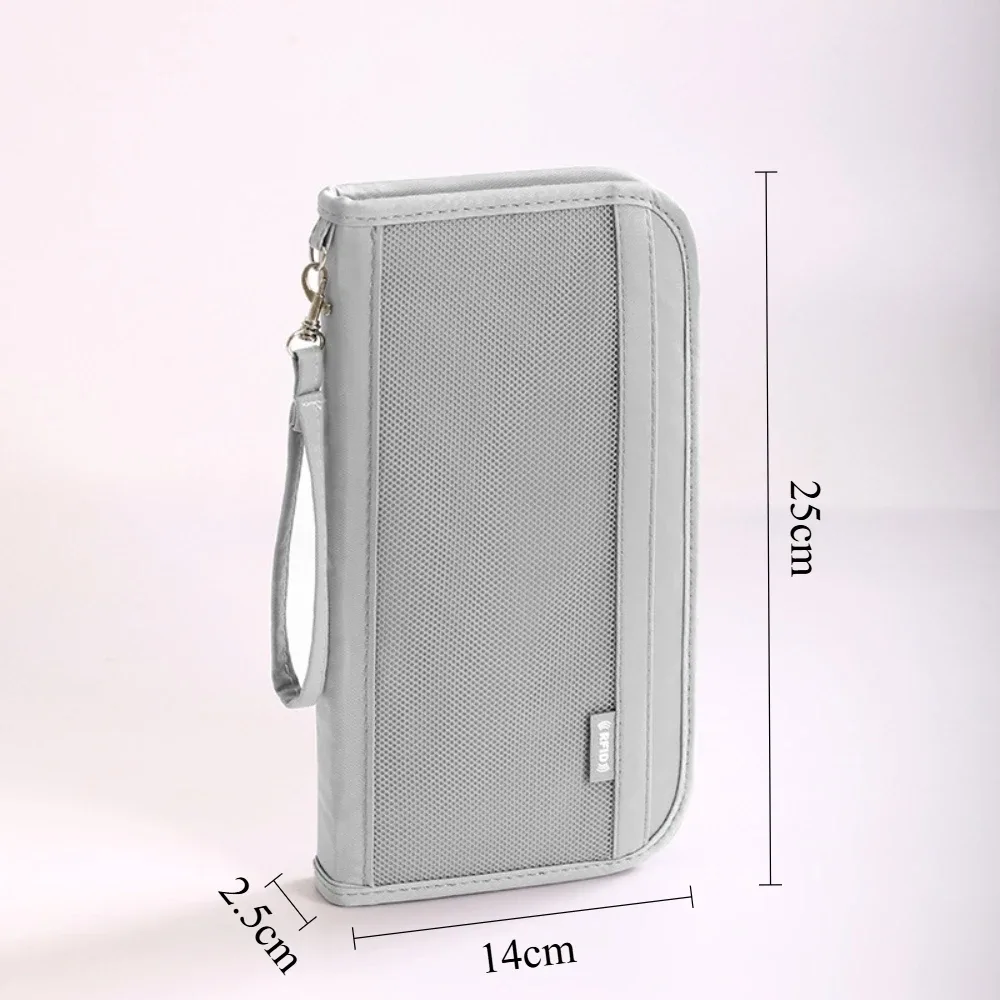 sac de voyage portable multifonctionnel pour passeports avec blocage rfid, sac de passeports familial, portefeuille de voyage étanche, accessoires de voyage