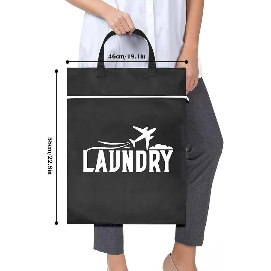 sac de voyage imperméable pour le linge, pochette de rangement humide/sec avec fermeture éclair et sangle de suspension, sac de rangement portable (1 pièce)