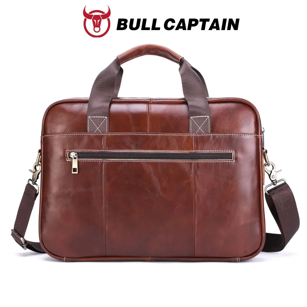 porte documents cuir véritable cuir vache blanc marron rectangle poignée supérieure bandoulière amovible loquet usage professionnel voyage affaires