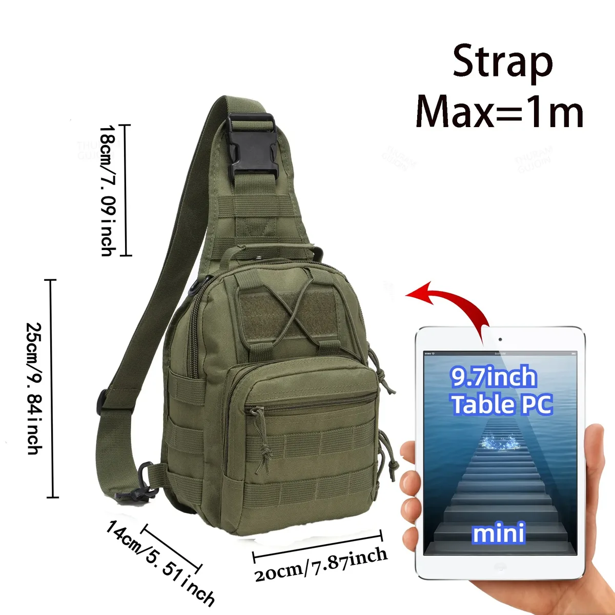 thuram-sac à dos dulbag d'extérieur, sac de sport, pack sling initié, transport quotidien