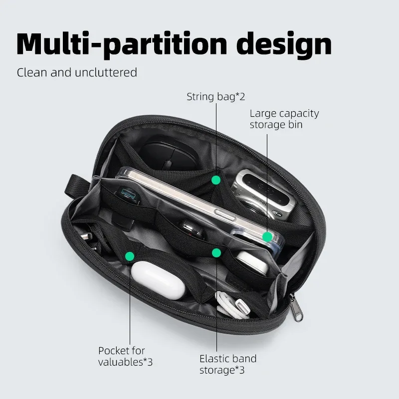 sac de rangement pour accessoires numériques mark ryden, organiseur électronique portable de voyage, sac à main multi-poches