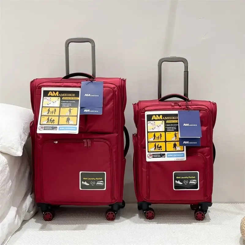 valise oxford cloth nightblue boites roues fixes tige traction multifonction business voyage grande capacité