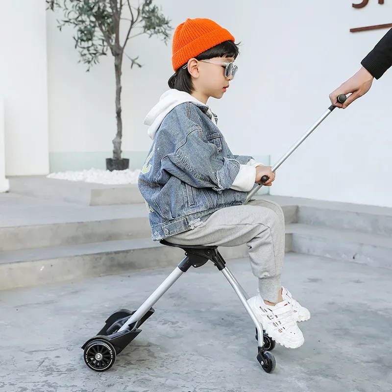 nouvelle conception : valise trottinette créative pour enfants, bagage cabine, sac de voyage, skateboard à roulettes