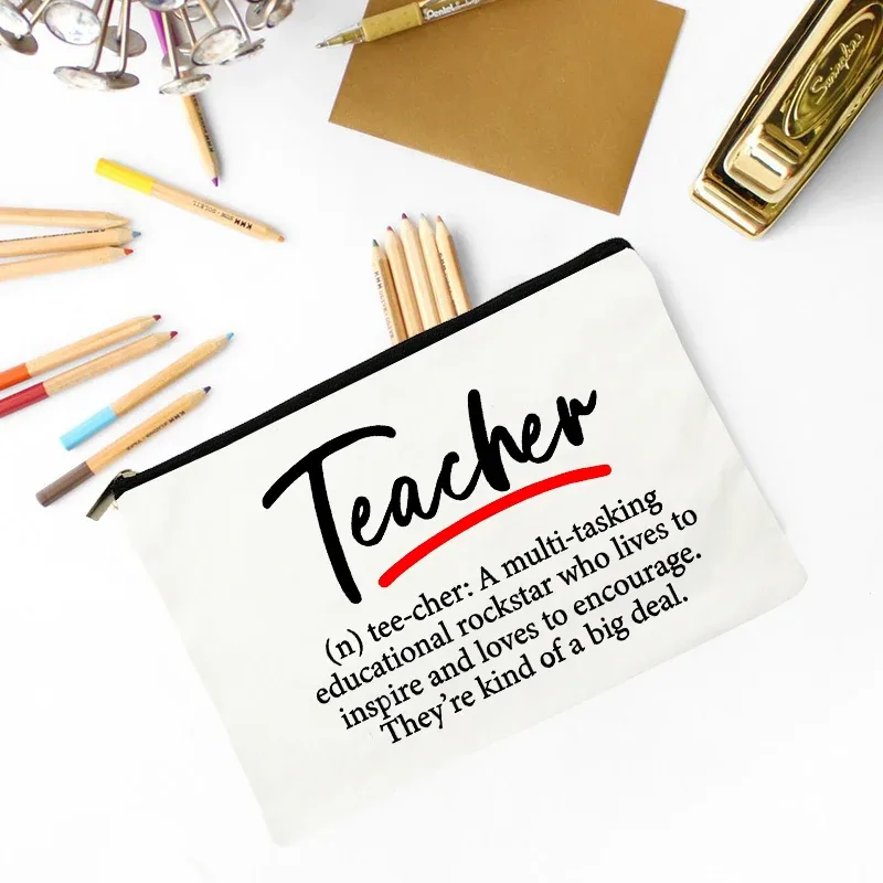 trousse de maquillage fête des enseignants meilleur cadeau trousse de survie pour enseignants trousse de maquillage pochette à crayons préscolaire primaire diplôme d'études secondaires retour à l'école