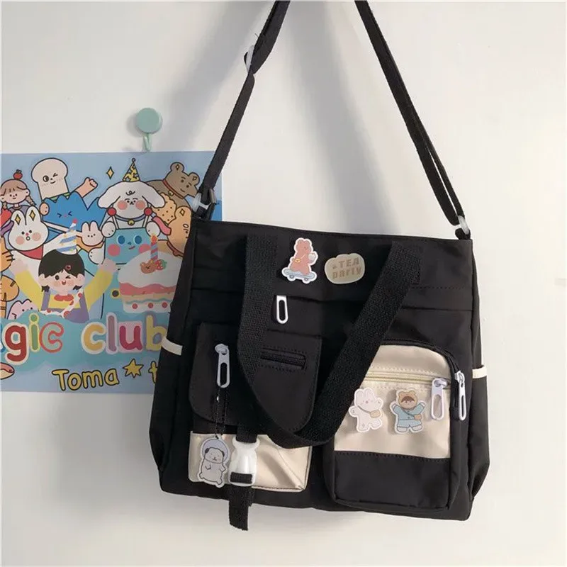 sacs à main en toile imperméable pour femmes, sac à bandoulière en nylon pour dames, sacoche oxford, fourre-tout pour livres, sacoches pour filles
