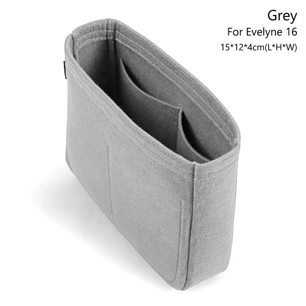 organisateur de sac à main en feutre, insert de rangement interne, sac de support portable pour evelyne 16/29/33