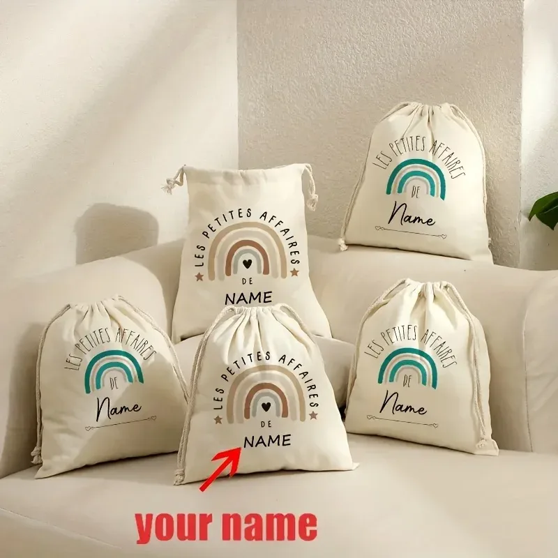 sac de rangement personnalisé pour sèche-cheveux les petites affaires, avec nom personnalisé, multicolore, pour voyage, accessoires de beauté