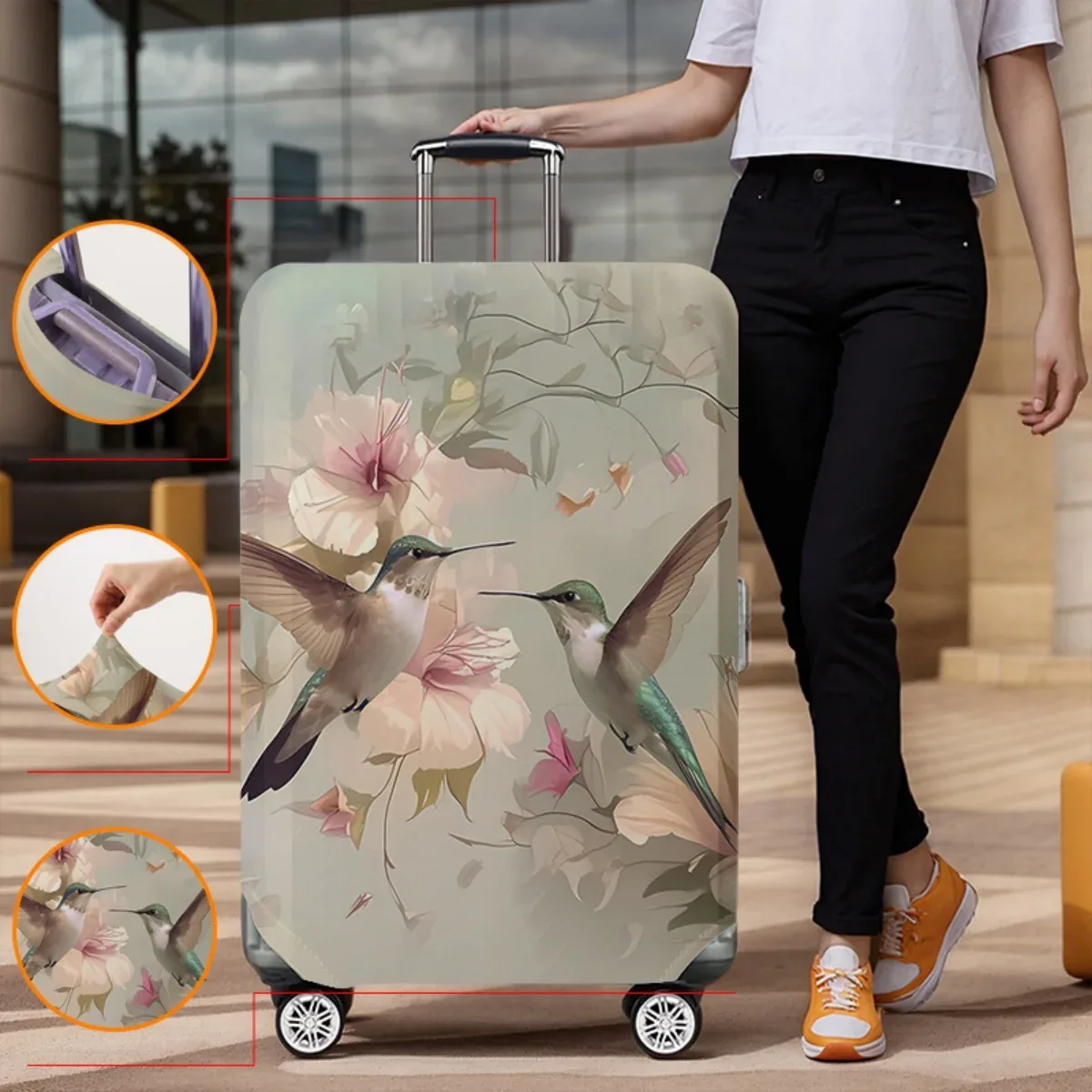 housse de protection pour bagages, élastique, imperméable, anti-poussière, pour valise de 18 à 32 pouces, accessoires de voyage