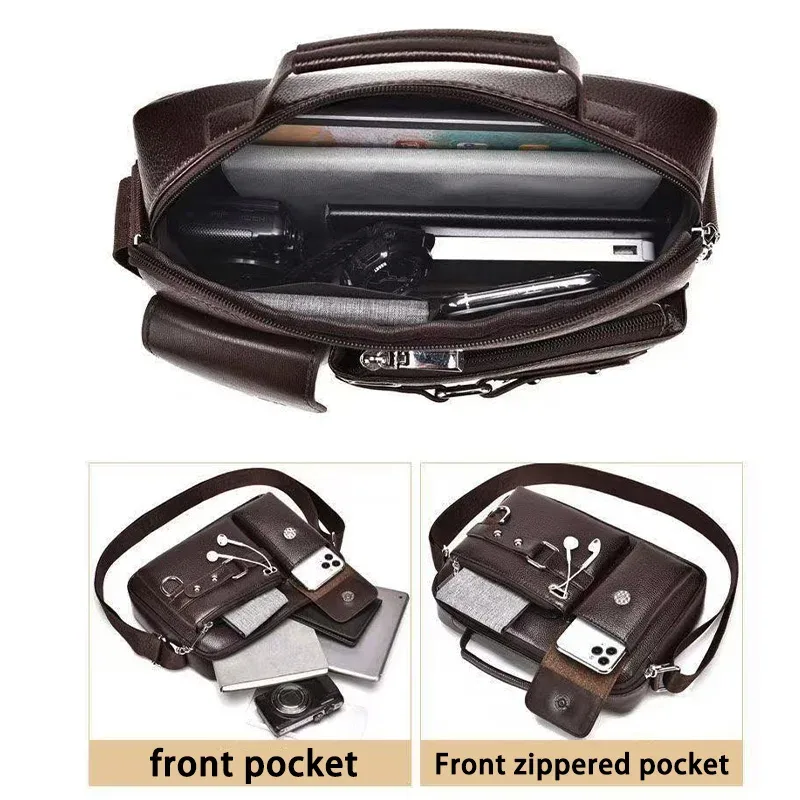 sac messager rétro pour homme avec design imperméable, grande capacité, sacoche pour ordinateur portable pour le travail de bureau, les voyages et l'école