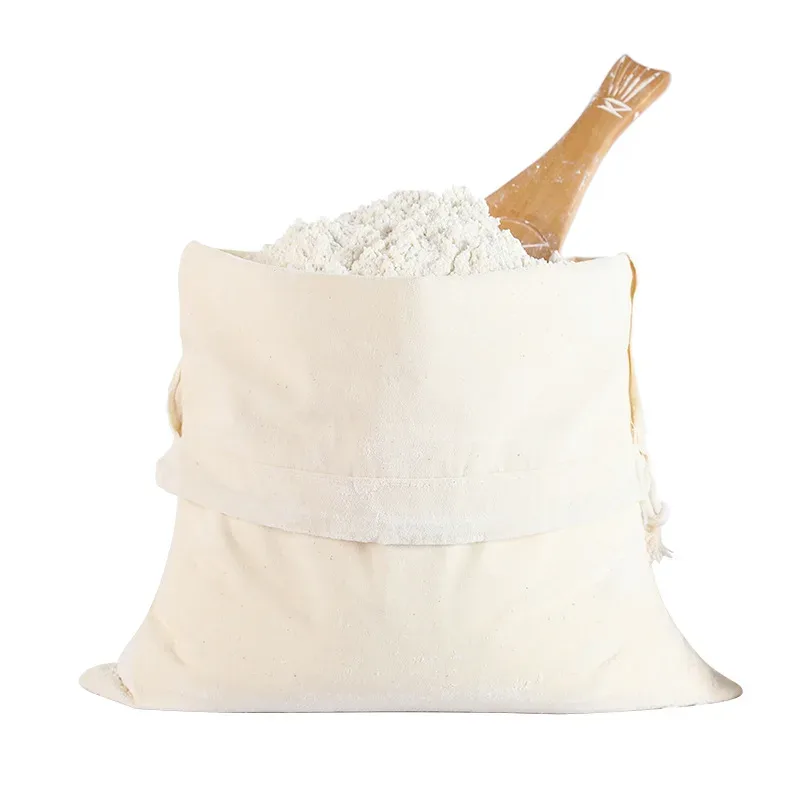 sacs en toile de grande taille en coton épais avec cordon de serrage pour le commerce de détail, sacs de rangement de grande capacité pour la maison, sacs portables pour la cuisine