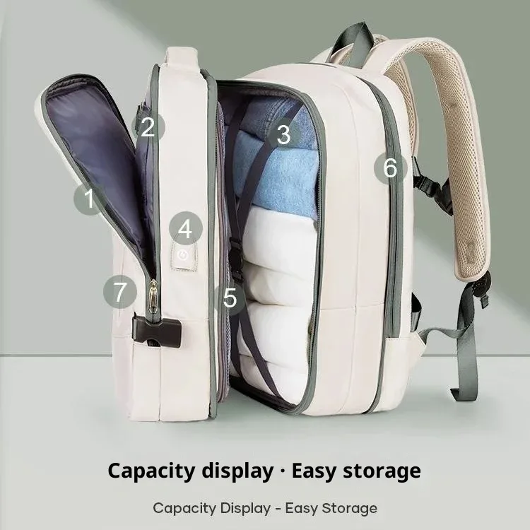 sacs à dos de charge multifonctionnels de grande capacité, sacs d'affaires, sac à dos de voyage extensible en avion, sac pour ordinateur portable, bagages, nouveau