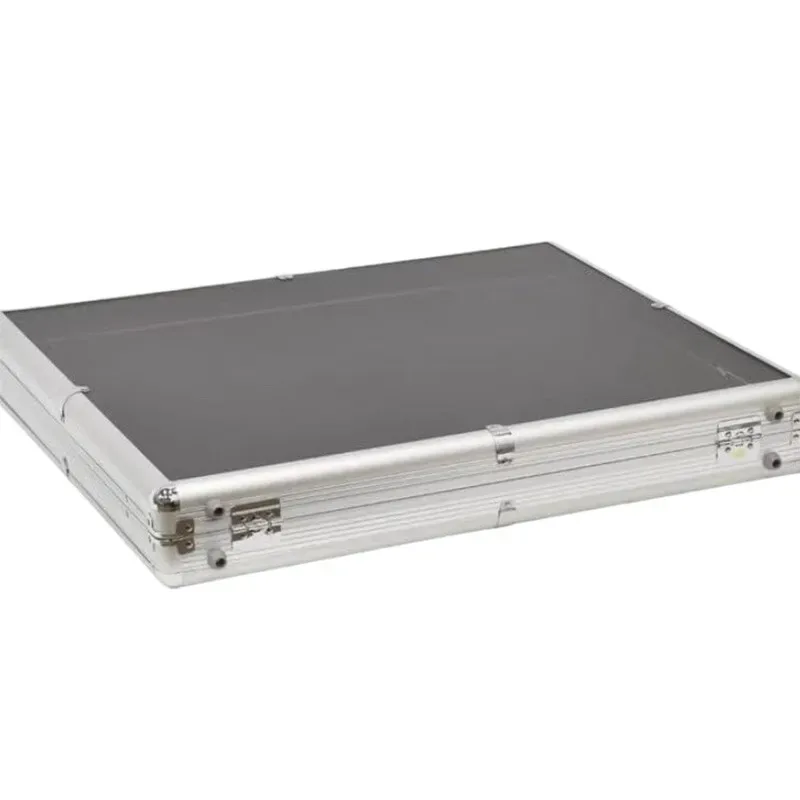 Valise Portable cartes puces objets de collection présentoir en alliage d'aluminium et vitrine acrylique transparent pour stand de marché