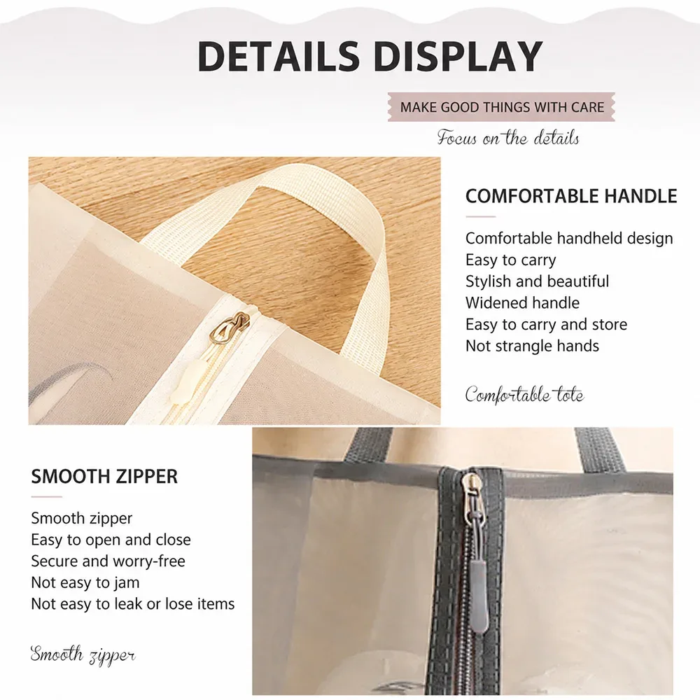 sac à chaussures en nylon respirant avec poignée, sac de rangement portable et respirant pour chaussures, sac de rangement pour maquillage et linge sale