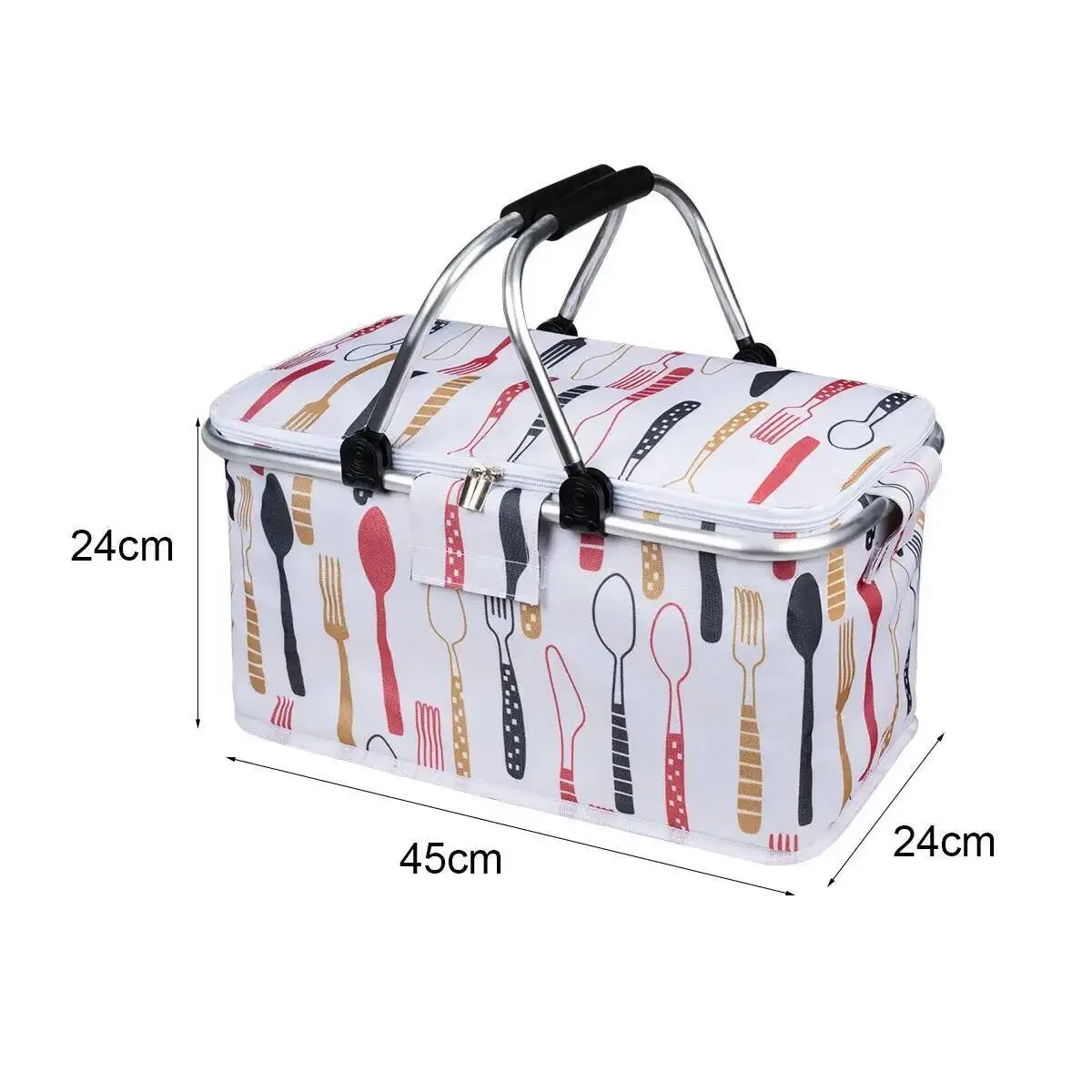 panier de pique-nique pliant multifonctionnel, sac à déjeuner pour la maison, sac de rangement étanche en tissu oxford à double usage pour l'extérieur
