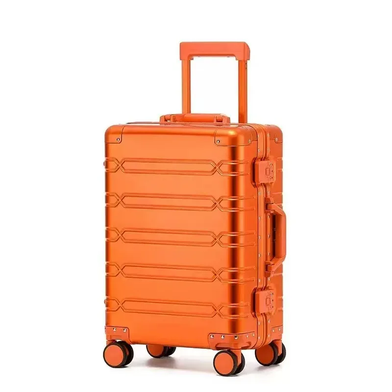 valise de voyage en alliage d'aluminium et de magnésium 100%, bagage roulant, chariot de 20/24/29 pouces, valise de cabine à main