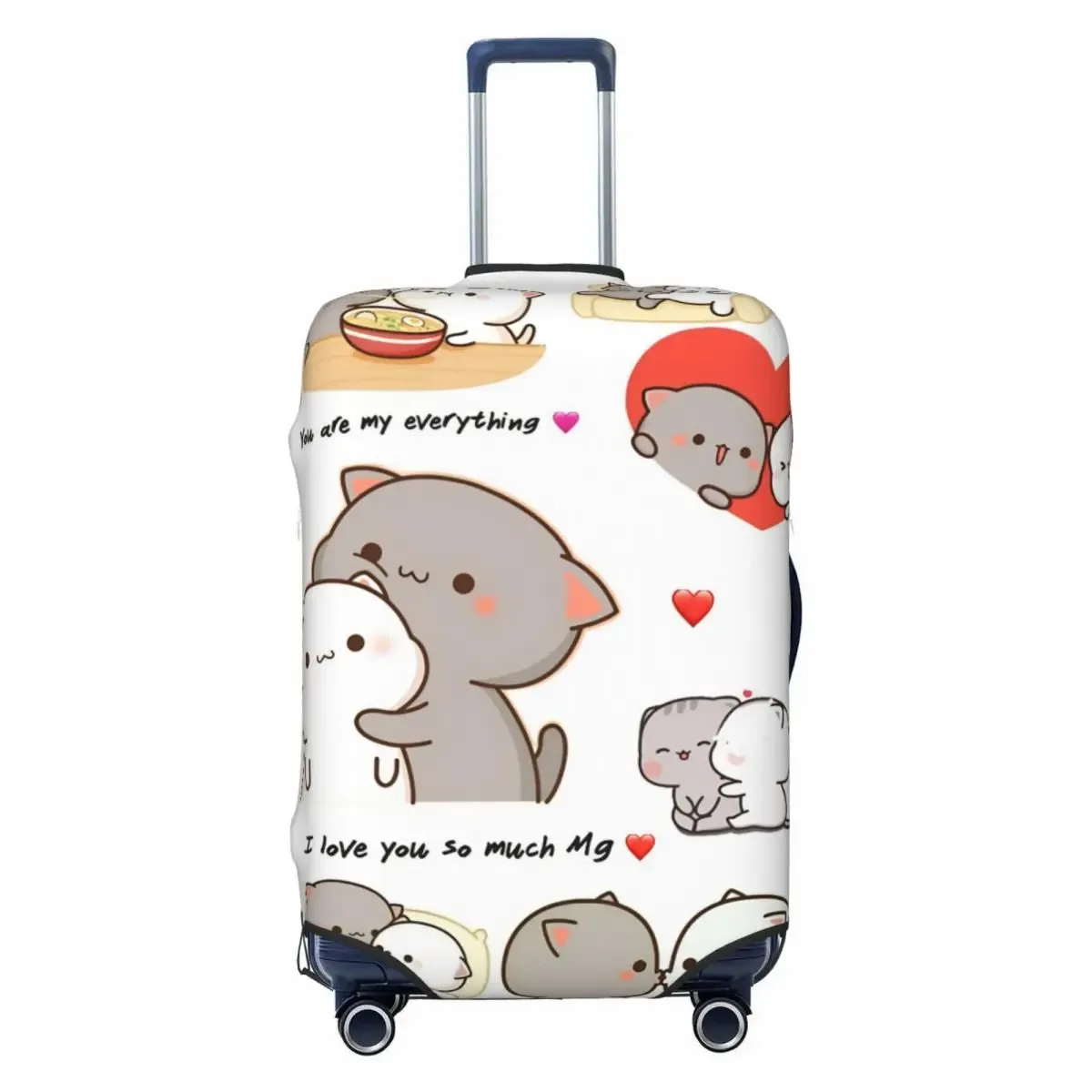 housse de valise peach and goma bubu dudu, motif ours mignon, pour voyage en avion, protection pratique pour bagages