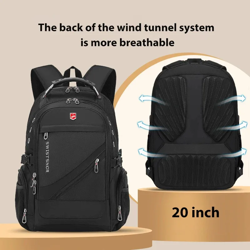sac à dos imperméable de marque pour hommes, antivol, pour ordinateur portable de 17 pouces, sac à dos de voyage en avion, sac d'école pour hommes, mochila