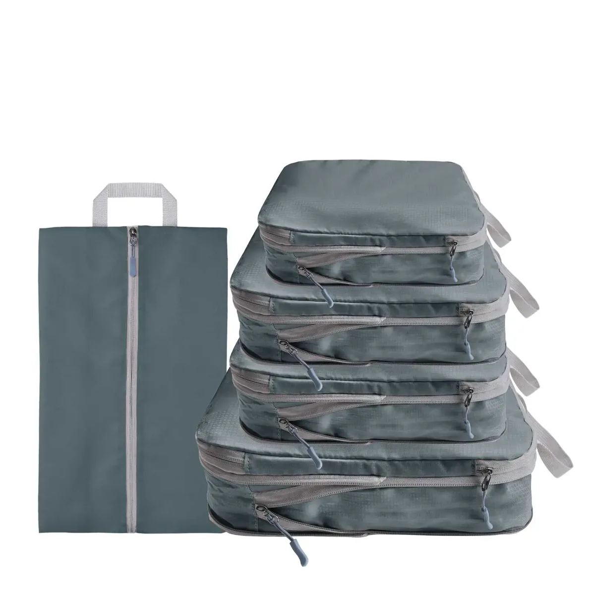 organisateur voyage beige clair motifs palmiers vagues grande capacité sac rangement nylon résistant eau polyvalent femmes