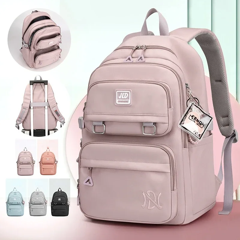 nouveau sac à dos de voyage pour filles, sac à dos imperméable de grande capacité, sac à bandoulière en nylon pour collégiennes